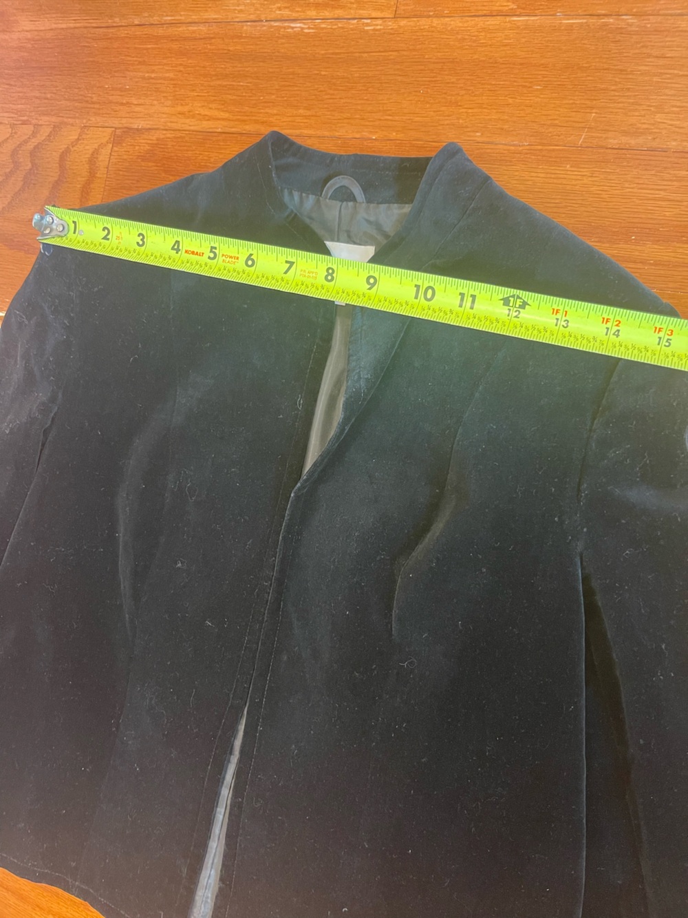 Vintage Black Velvet Evening Jacket Open Front Blazer Quiet Luxury Formal 10 P - Picture 13 of 16